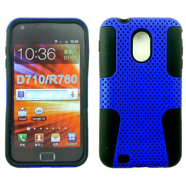 Wholesale Samsung Galaxy S2 / D710 Mesh Hybrid Case (Blue-Black)